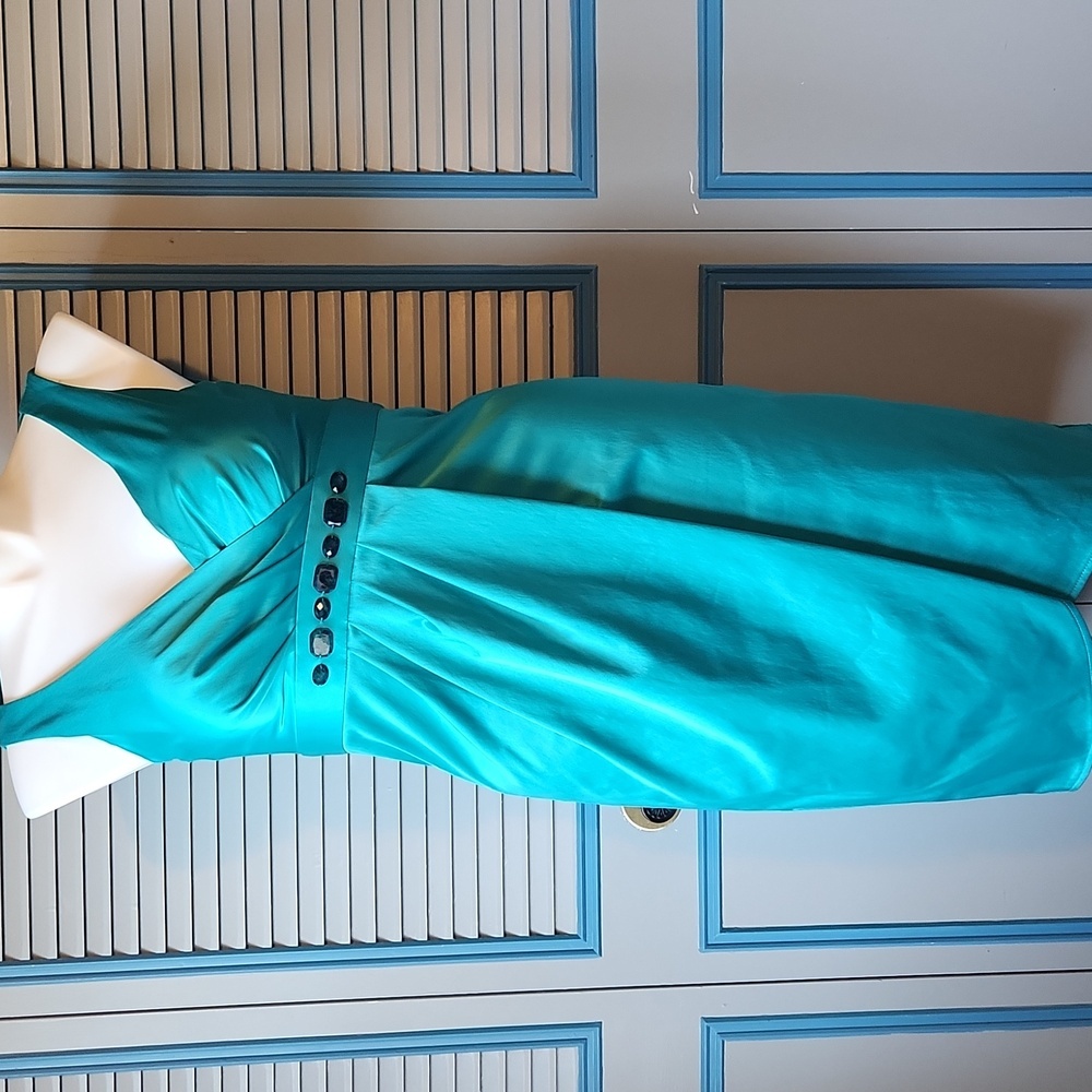 Evan Picone Turquoise Dress - Picture 2 of 13